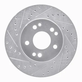 R1 Concepts EDZ-63016L Brake Rotor Drilled and Slotted Silver